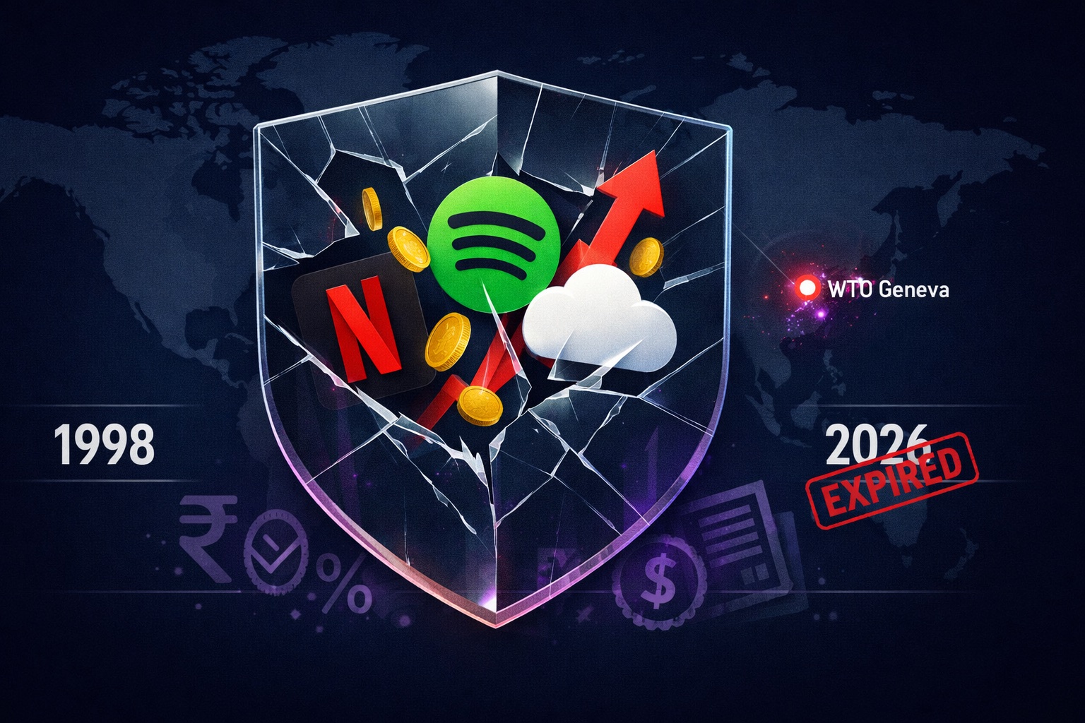 WTO e-commerce moratorium expires — digital services like Netflix, Spotify and cloud storage may face customs duties